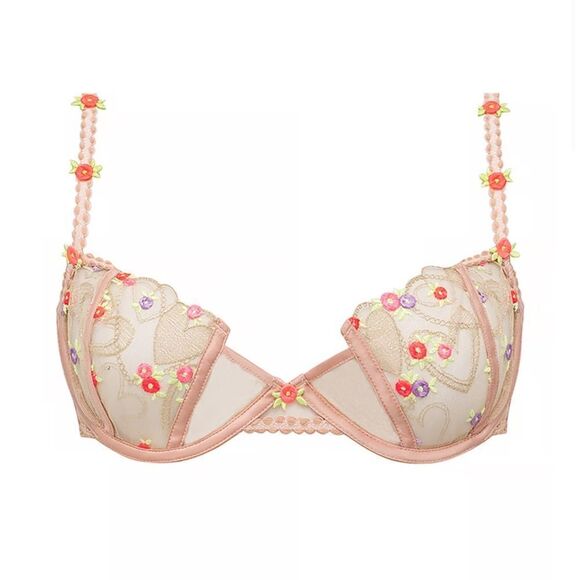 NWT For Love And Lemons Maeve Floral Underwire Bra XXS - Picture 4 of 9